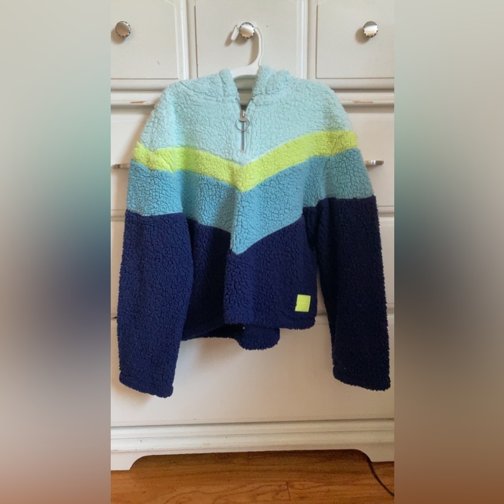 Justice cozy/comfy hoodie sweater Sherpa